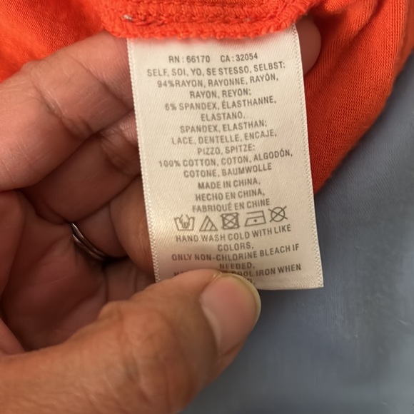 Anthropologie Maeve Kailana Flutter-Sleeve Top Coral Size Small - Picture 7 of 7